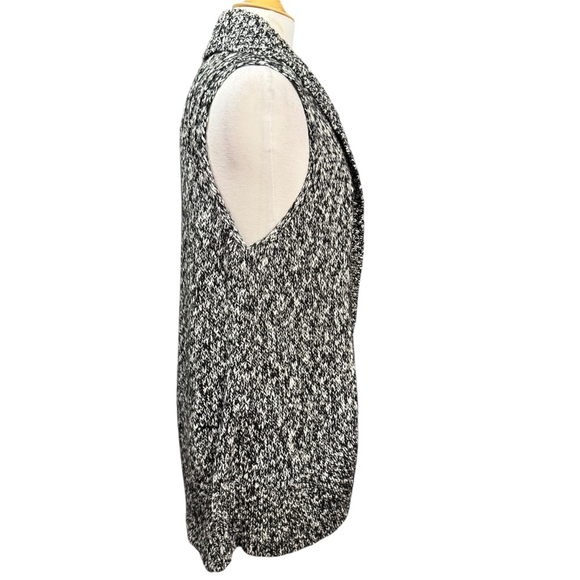 Chico's Sweater Vest Size M Black White - Picture 4 of 9